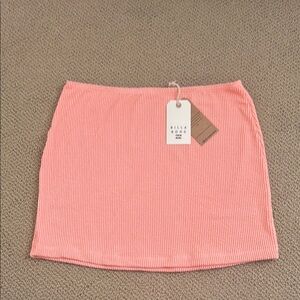 NWT Billabong neon pink coral swim skirt bathing suit girls size 14